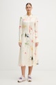 Stine Goya sukienka letnia z wiskozy beżowy SG.SS26.D179.2263
