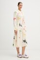 Stine Goya sukienka letnia z wiskozy SG.SS26.D179.2263 beżowy SS26