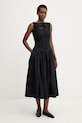 Βαμβακερό φόρεμα Stine Goya SG.SS26.D227.2484 μαύρο SS26