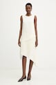 BOSS sukienka Dadiva z elastanem beżowy 50555052