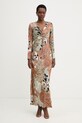 Marciano by Guess sukienka z wiskozy GWENDA brązowy G6GK12.W1780