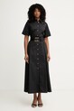 Marciano by Guess šaty s rozšíreným strihom s bavlnou ULLA čierna G6GK44.W1923