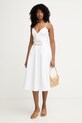 Marciano by Guess šaty s rozšíreným strihom s bavlnou ULLA G6GK46.W1925 biela SS26