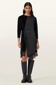 AllSaints sukienka welurowa z elastanem czarny W211DD