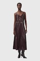 AllSaints sukienka i sweter W328DB brązowy SS26