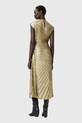 AllSaints sukienka W195DD złoty SS26