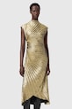 Odzież AllSaints sukienka W195DD złoty