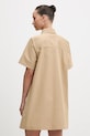 Одежда Хлопковое платье Hugo Blue Kandira-1_B 50552539 бежевый