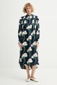 Kenzo oversized φόρεμα με πρόσμιξη μεταξιού σκούρο μπλε FG52RO4229P2