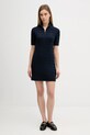 Βαμβακερό φόρεμα Tommy Hilfiger WW0WW48444 σκούρο μπλε SS26