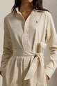 Polo Ralph Lauren sukienka bawełniana beżowy 211A96362