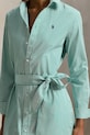 Polo Ralph Lauren sukienka bawełniana zielony 211A96362