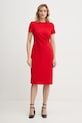 Calvin Klein sukienka z elastanem czerwony LV044E048G