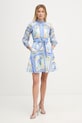 Ľanové šaty Hale BOB Lakelynn 5YXP674A modrá SS26