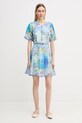Hale Bob sukienka z jedwabiem Cyrilla 61DA614A niebieski SS26