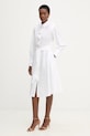 Karl Lagerfeld sukienka bawełniana B1W13026 biały SS26