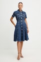 Karl Lagerfeld sukienka jeansowa FASHION DENIM bawełna niebieski B1W13037