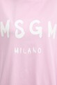 MSGM sukienka bawełniana 4041MDA510.267002 różowy