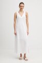 Dkny sukienka lniana casual biały P4KBCZ70