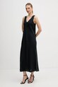 Dkny sukienka lniana P4KBCZ70 czarny SS26