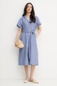 DKNY sukienka letnia bawełniana DD5A1P12 niebieski SS26