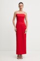 Bardot sukienka midi czerwony 60179DB