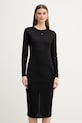 Šaty Armani Exchange pletenina čierna XW001834.AF18852