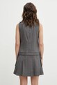 Odzież GANNI sukienka z dodatkiem wełny A1030180 A1030180 szary