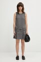 GANNI sukienka z dodatkiem wełny A1030180 A1030180 szary