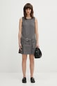 GANNI sukienka z dodatkiem wełny A1030180 A1030180 szary