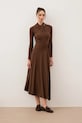 Bizuu sukienka ROTTA z elastanem brązowy ROTTA.BRAZOWY