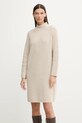 Marc O'Polo sukienka z dodatkiem wełny casual beżowy 600605967001