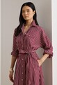 Odzież Lauren Ralph Lauren sukienka bawełniana 200P03516 bordowy