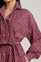 Lauren Ralph Lauren sukienka bawełniana bordowy 200P03516