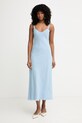 Pinko šaty se lnem modrá 106586.A34G