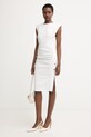 Pinko letní šaty s příměsí lnu 106521.A34I bílá SS26
