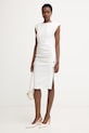 Pinko letní šaty s příměsí lnu 106521.A34I bílá SS26