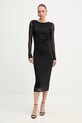 Patrizia Pepe sukienka z elastanem czarny 8A1604.J376