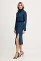 Φόρεμα από βισκόζη Patrizia Pepe 8A1623.A8I1 μπλε SS26