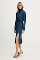 Φόρεμα από βισκόζη Patrizia Pepe 8A1623.A8I1 μπλε SS26