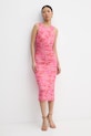 Patrizia Pepe sukienka 8A1649.J408 różowy SS26