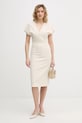 Patrizia Pepe sukienka 8A1663.A6F5 beżowy SS26