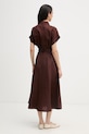 Odzież Joseph Ribkoff sukienka letnia z lnem 262907 brązowy