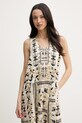 Joseph Ribkoff sukienka z lnem beżowy 262908