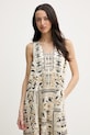 Joseph Ribkoff sukienka z lnem beżowy 262908