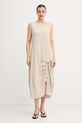 Joseph Ribkoff letní šaty s viskózou béžová 262172