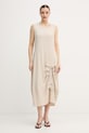 Joseph Ribkoff letní šaty s viskózou béžová 262172