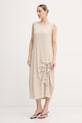 Joseph Ribkoff letní šaty s viskózou 262172 béžová SS26