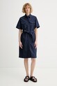 A.P.C. sukienka bawełniana ROBE EVY granatowy COHNE.F35281