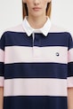 Coperni sukienka bawełniana Striped Polo różowy COPJS216F5026